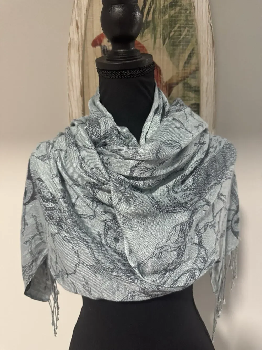 Beautiful Vintage Owl Scarf